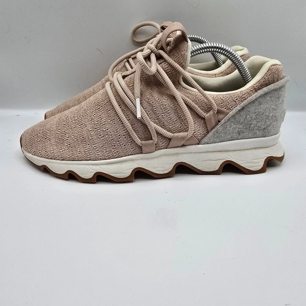 Sorel Kinetic Ripple Sneakers Pink Knit Lace Up‎ Athletic Women's Shoes Size 9.5